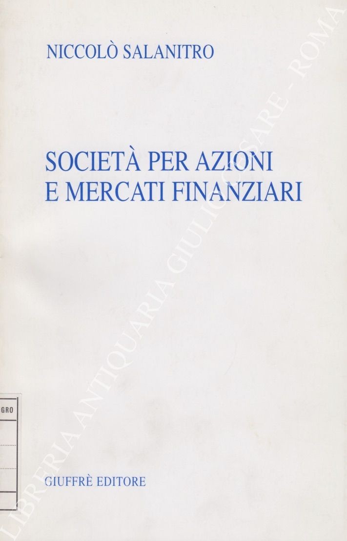 Società per azioni e mercati finanziari