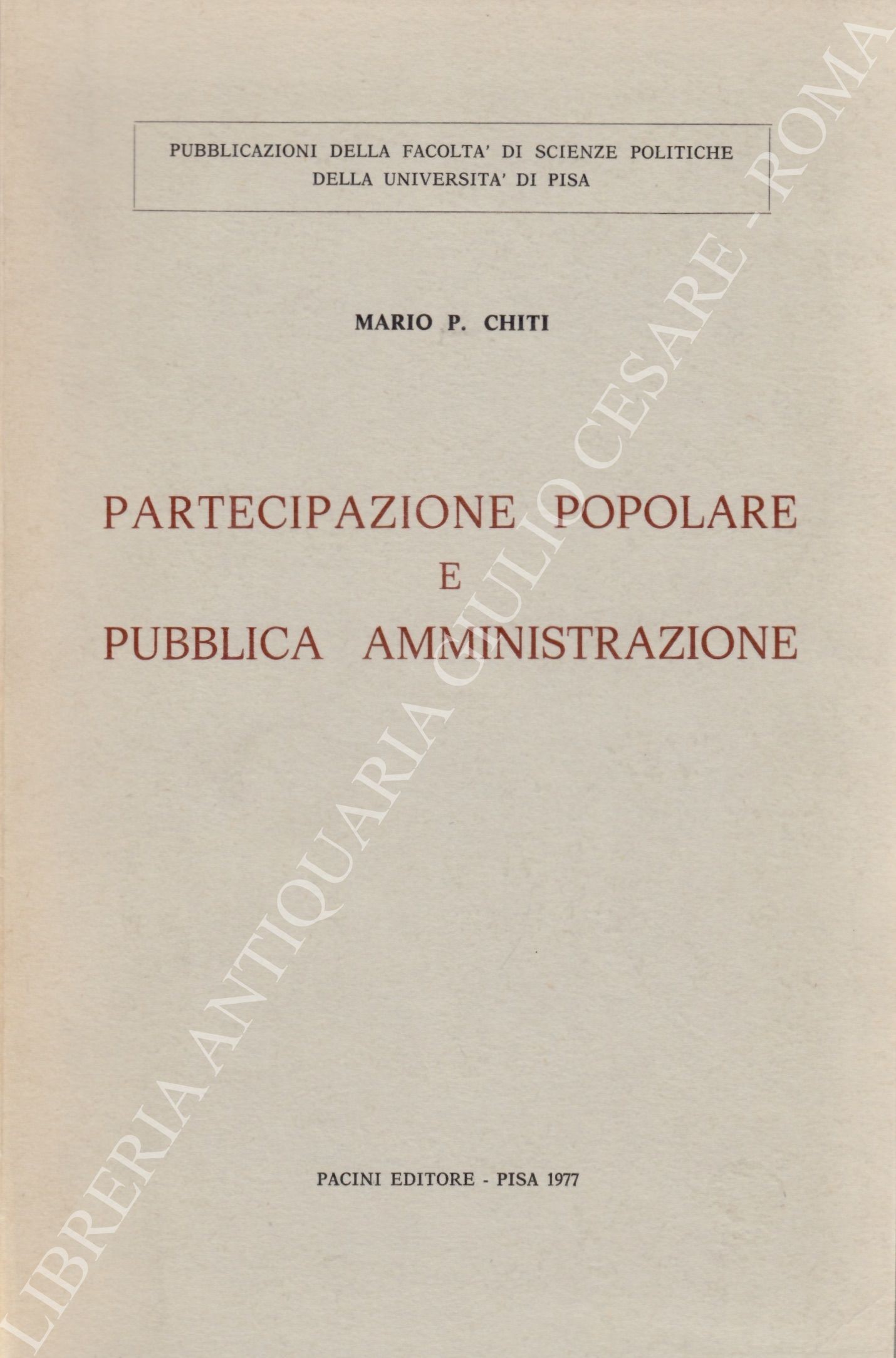 Partecipazione popolare e pubblica amministrazione