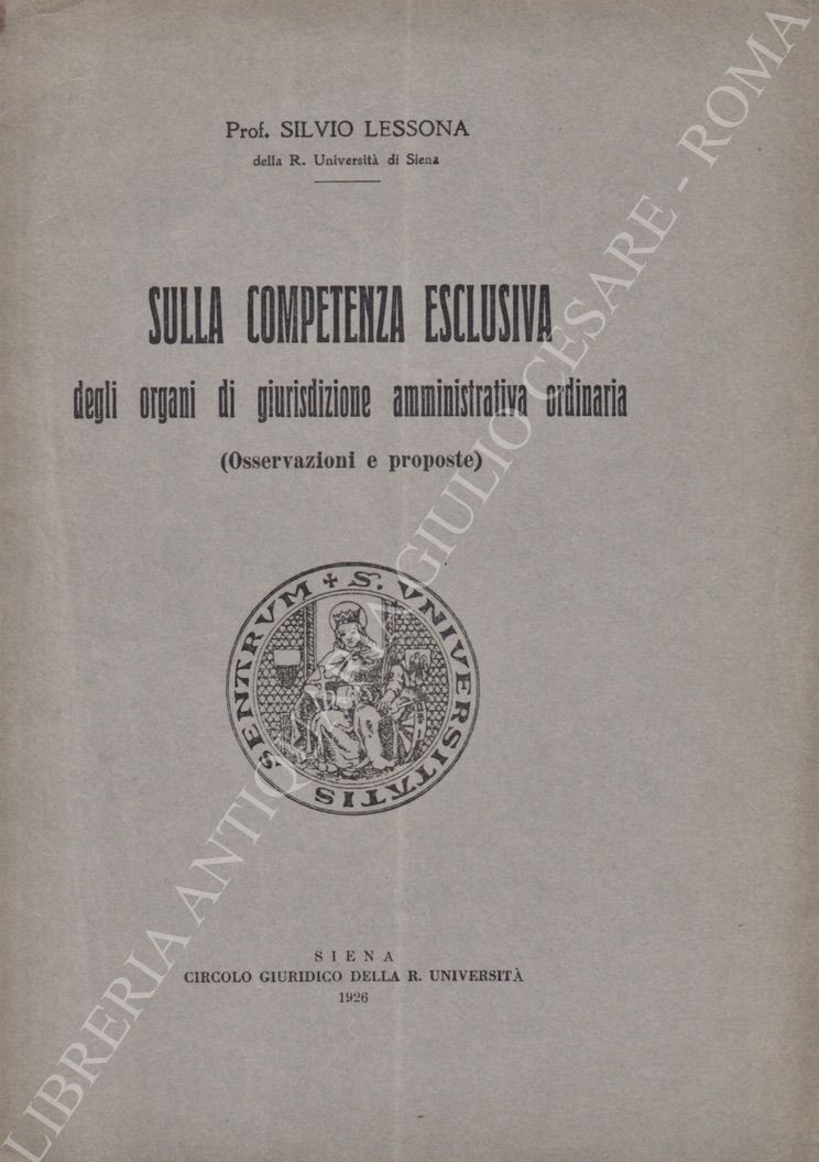 Sulla competenza esclusiva