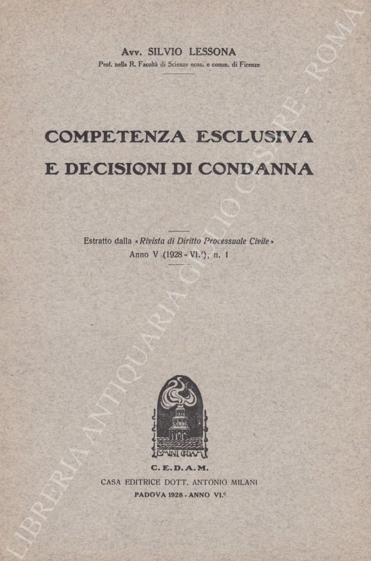 Competenza esclusiva e decisioni di condanna