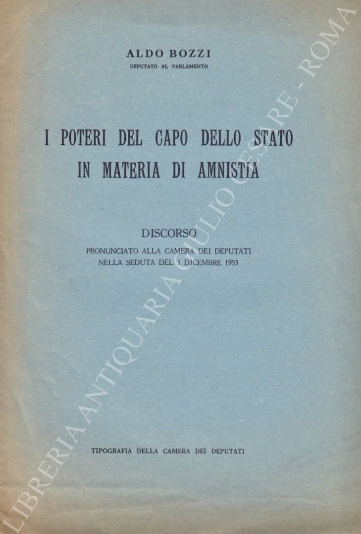 I poteri del Capo dello Stato in materia di amnistia