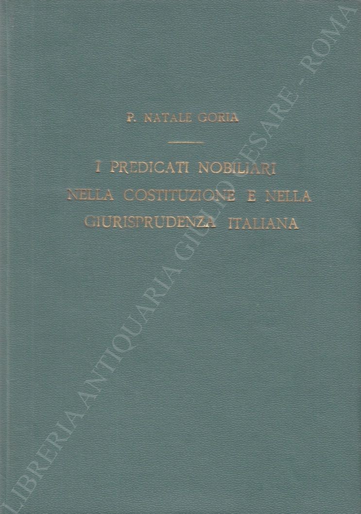 I predicati nobiliari nella Costituzione