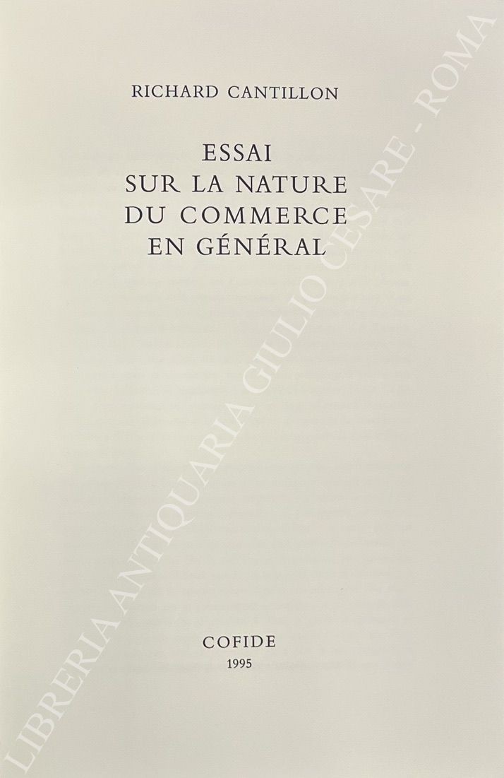 Essai sur la nature du commerce en general