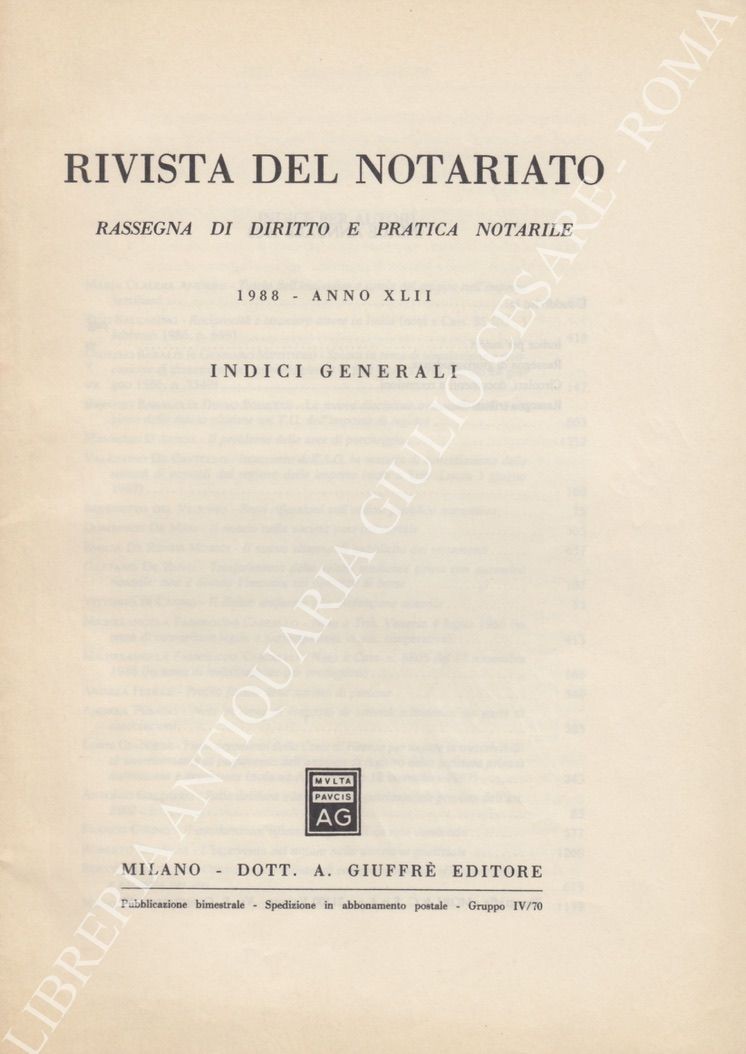 La rivista del Notariato