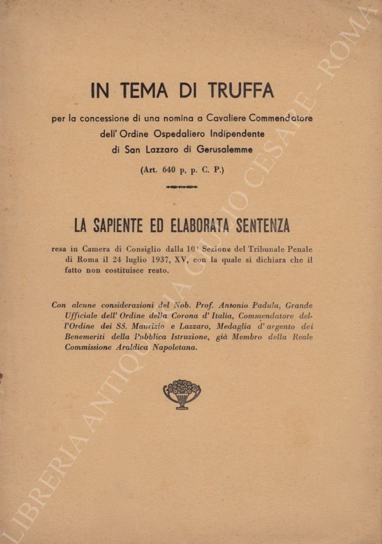 In tema di truffa
