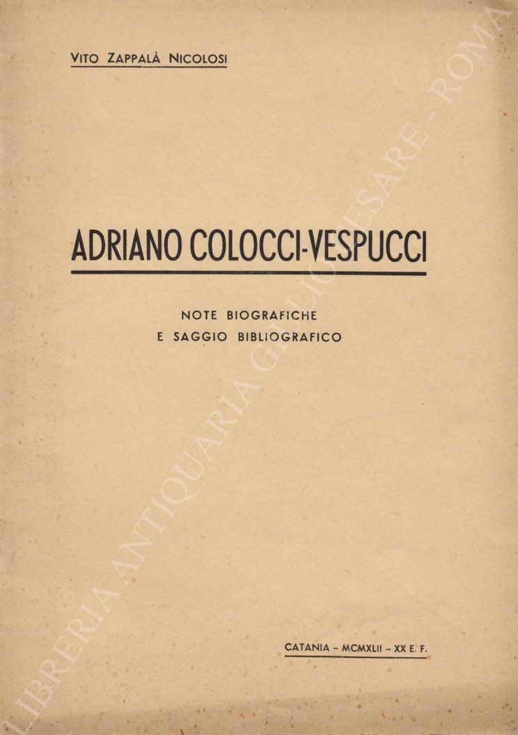 Adriano Colocci - Vespucci