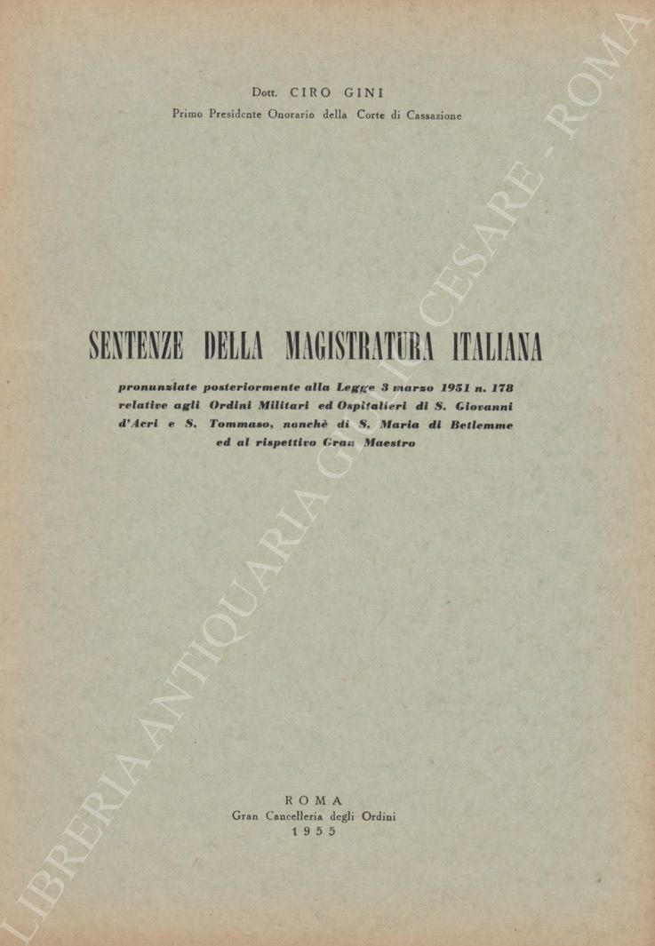 Sentenze della magistratura italiana pronunziate 