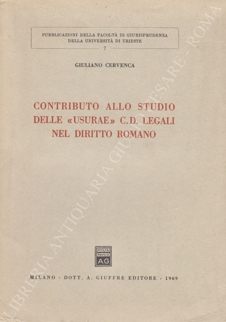 Contributo allo studio delle usurae c.d. legali ne