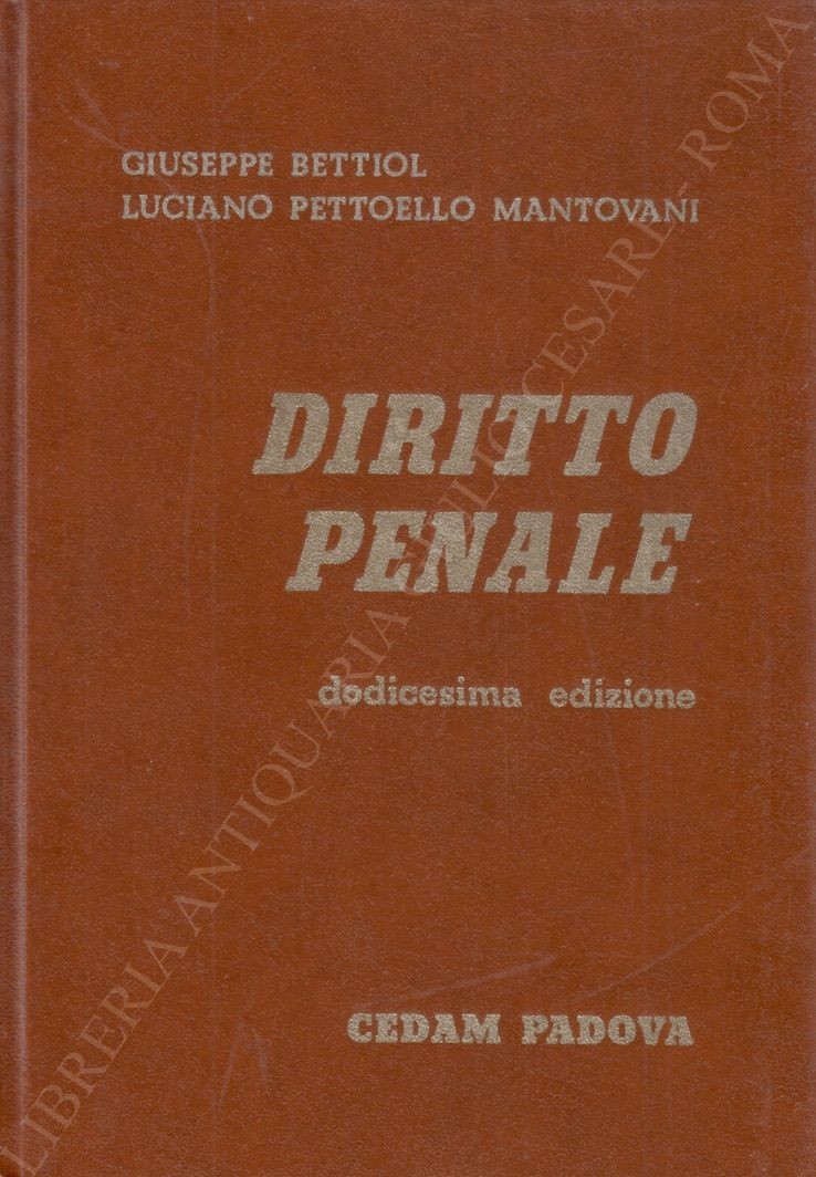 Diritto penale. (Parte generale)