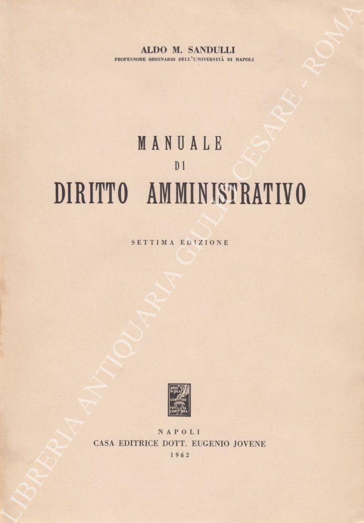 Manuale di diritto amministrativo