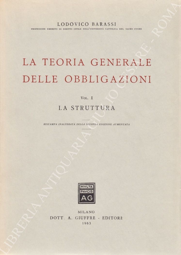 La teoria generale delle obbligazioni