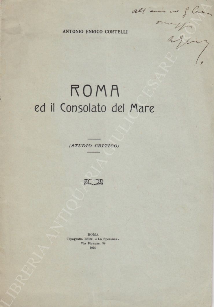 Roma ed il Consolato del mare