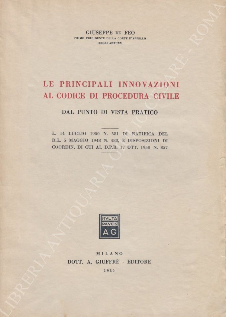 Le principali innovazioni al codice di procedura civile