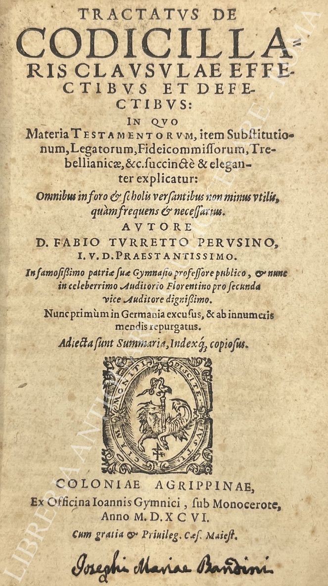 Tractatus codicillaris clausulae effectibus et defectibus