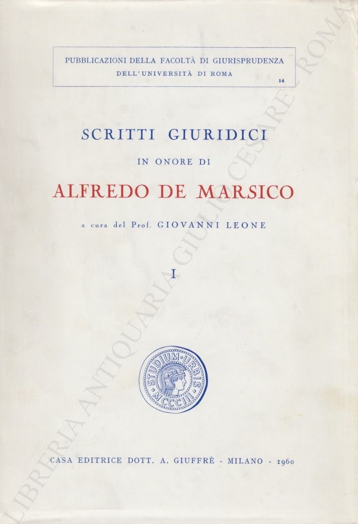 Scritti giuridici in onore di Alfredo De Marsico