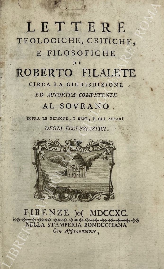 Lettere teologiche, critiche, e filosofiche di Roberto Filalete
