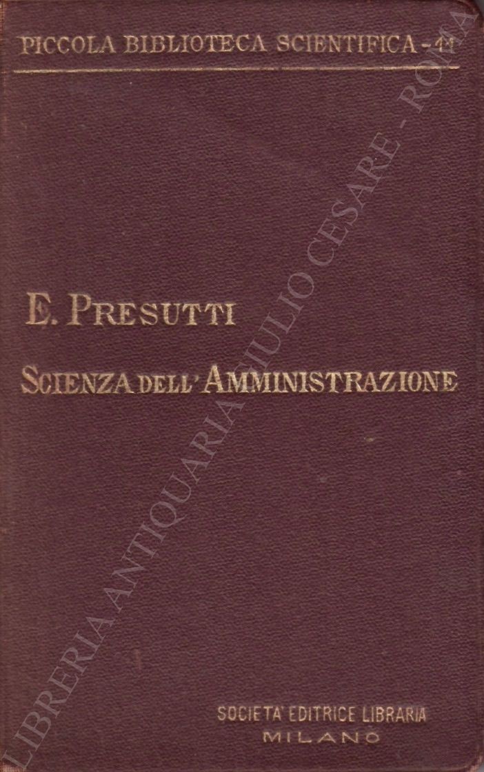 Principii fondamentali di scienza dell'amministrazione
