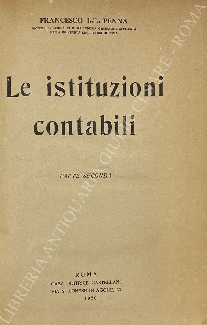 Le istituzioni contabili