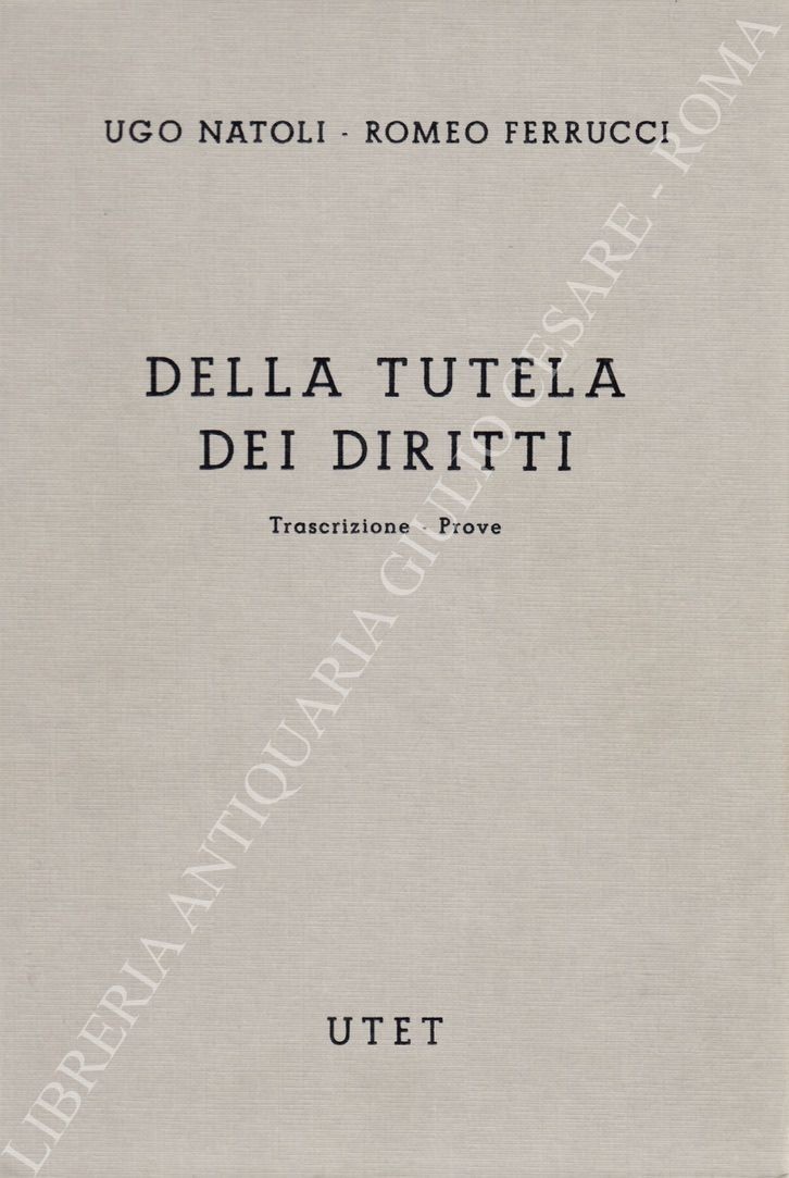 Della tutela dei diritti. Trascrizione - Prove