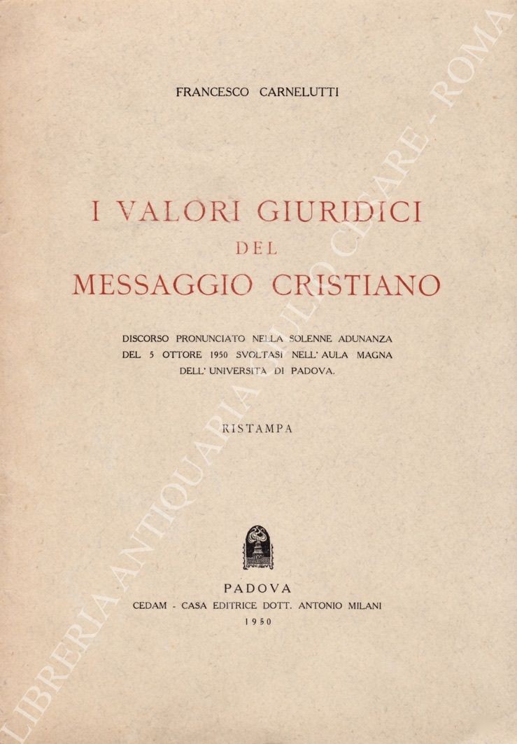 I valori giuridici del messaggio cristiano