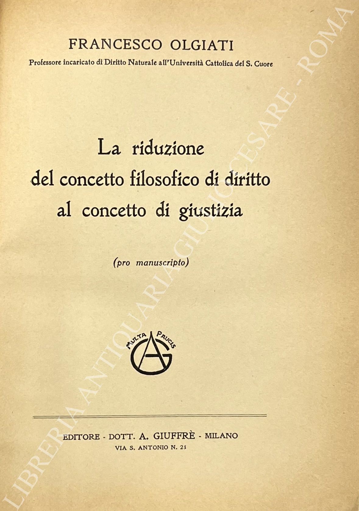 La riduzione del concetto filosofico di diritto