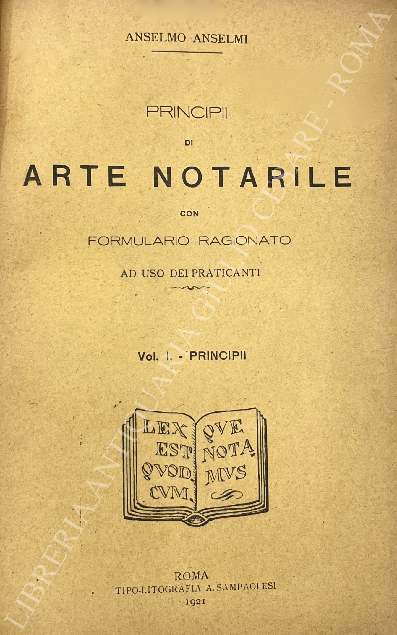 Principi di arte notarile con formulario ragionato 