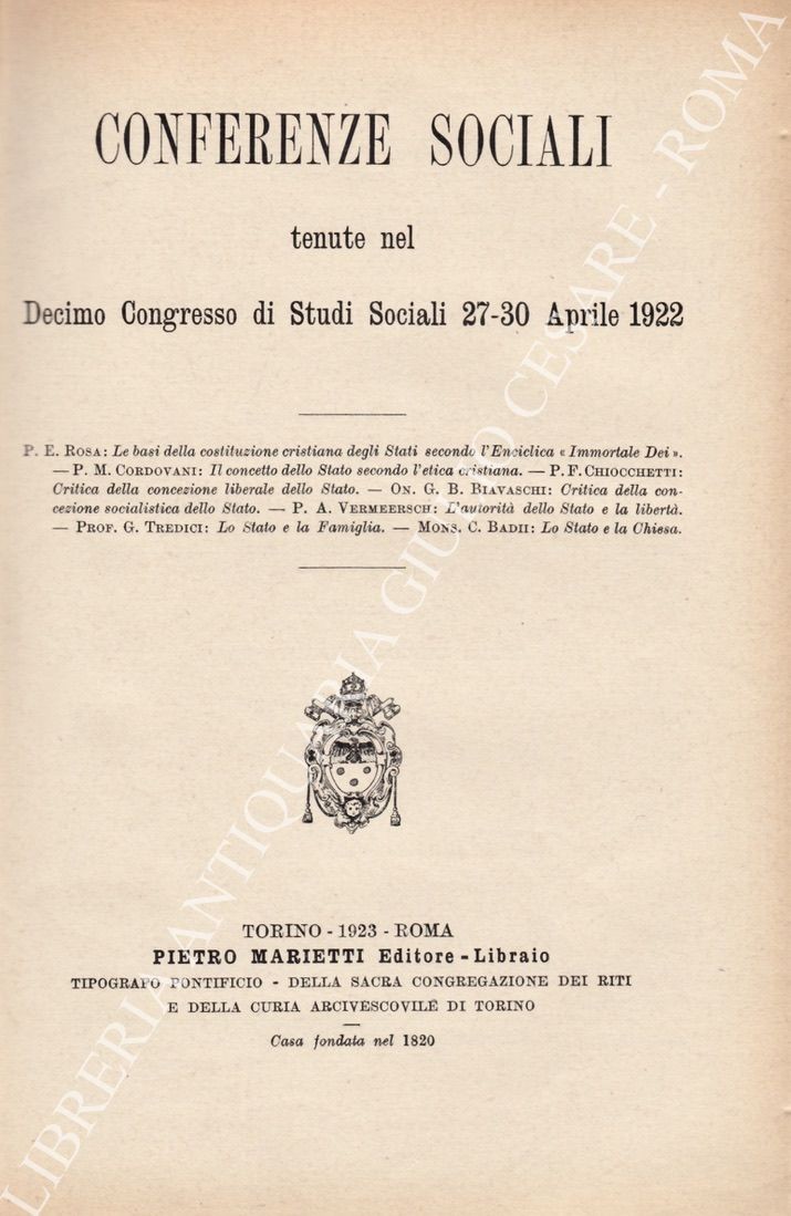 Conferenze sociali tenute nel Decimo Congresso