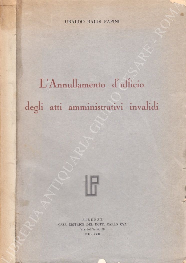 L'annullamento d'ufficio degli atti amministrativi