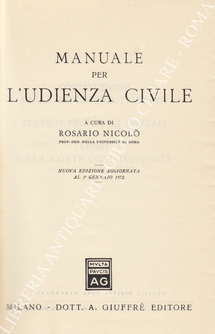 Manuale per l'udienza civile