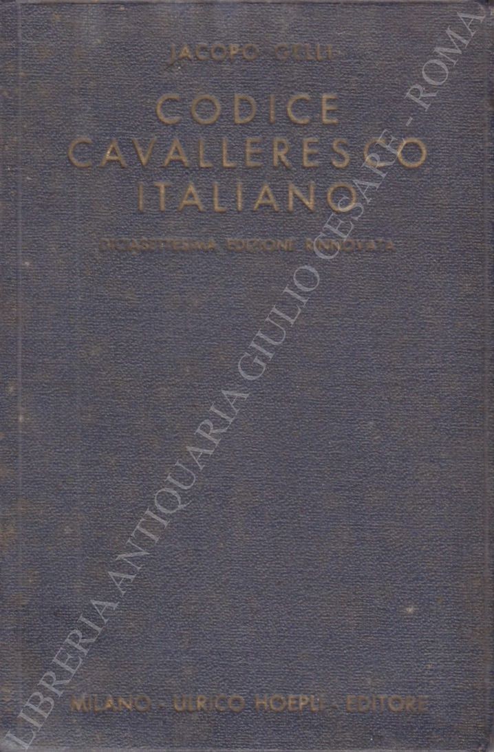 Codice cavalleresco italiano