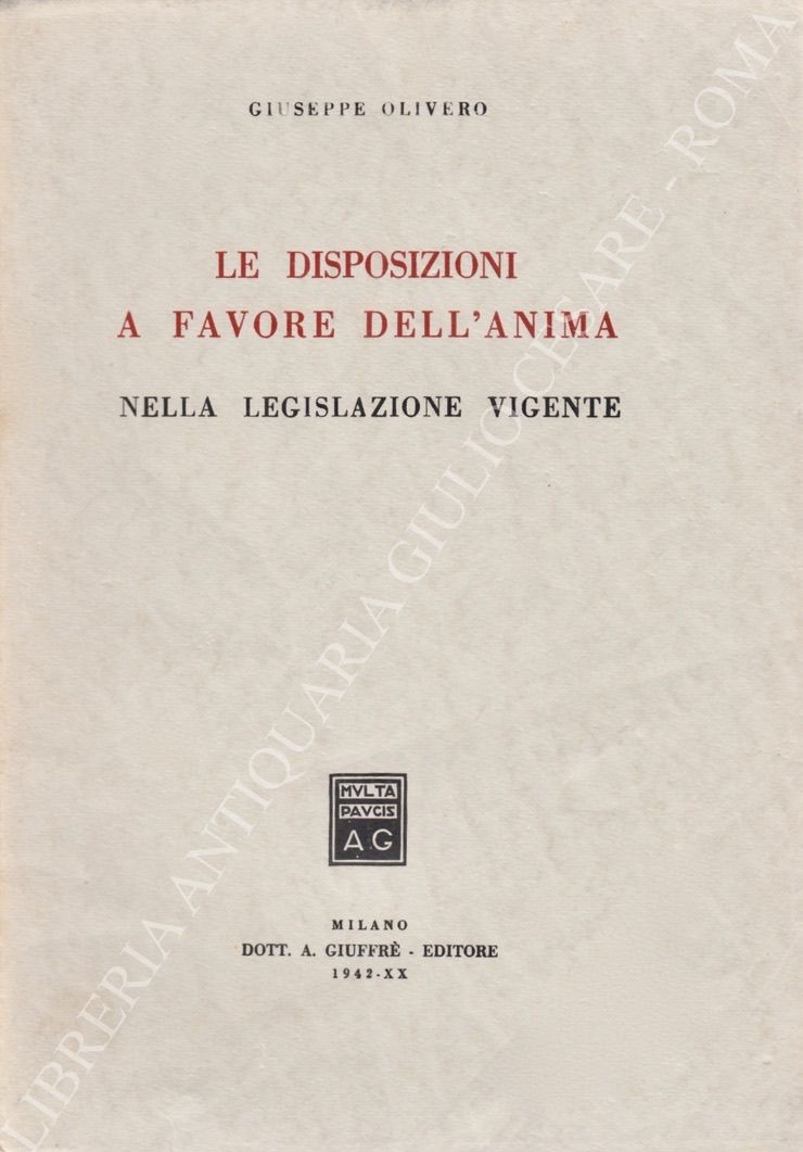 Le disposizioni a favore dell'anima