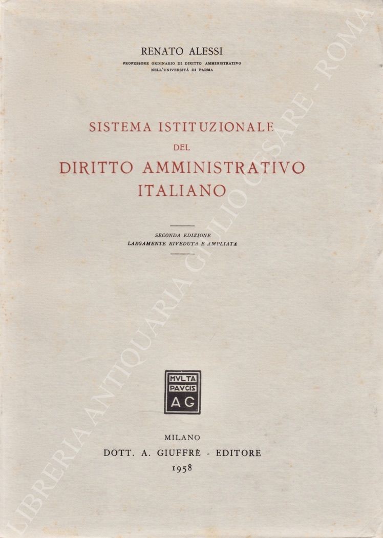 Sistema istituzionale del diritto amministrativo