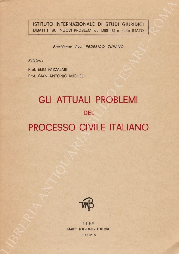 Gli attuali problemi del processo civile italiano