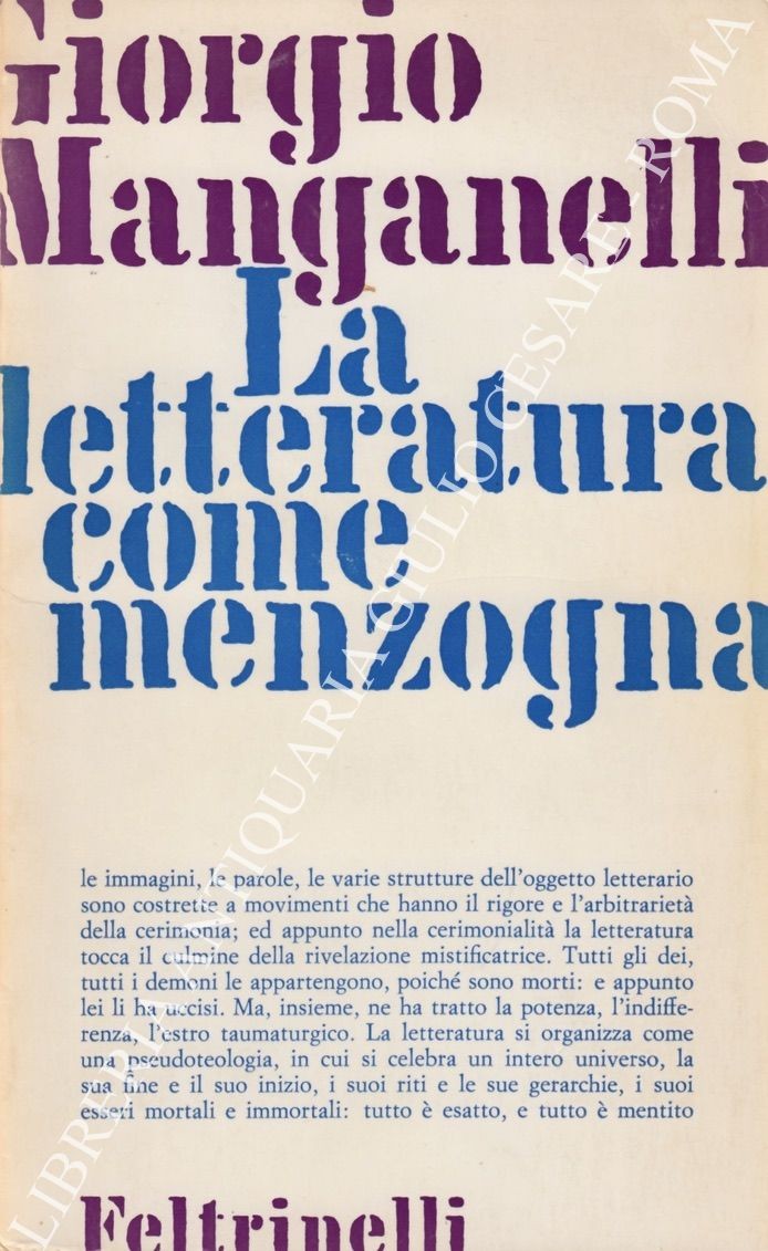 La letteratura come menzogna