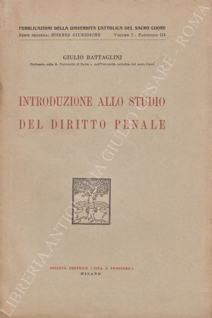 Introduzione allo studio del diritto penale