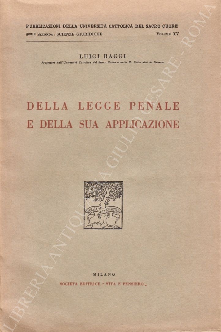 Della legge penale e della sua applicazione