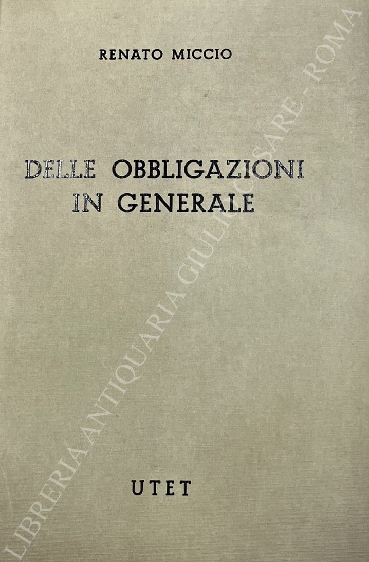 Delle obbligazioni in generale