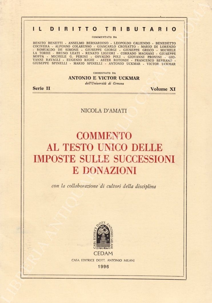 Commento al testo unico delle imposte sulle successioni