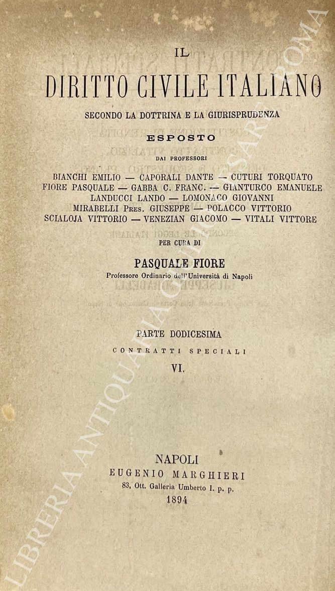 Contratti speciali. Comodato. Mutuo