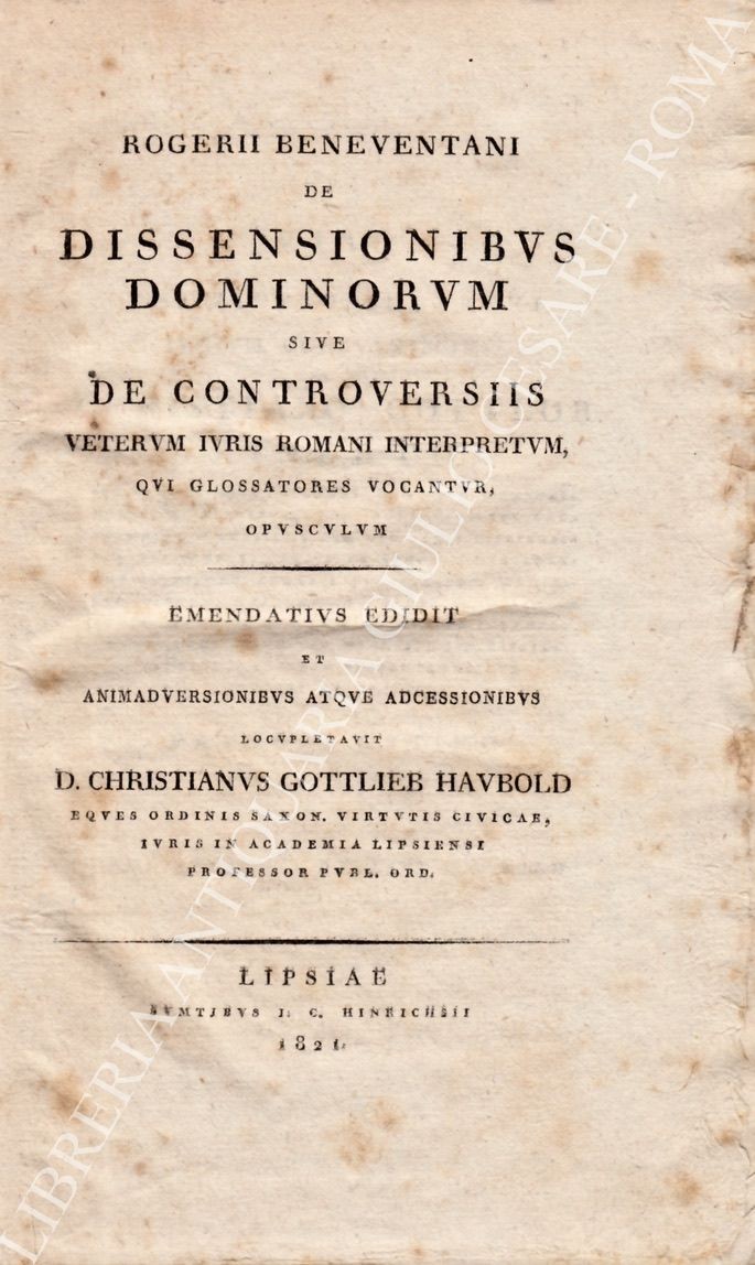 Rogerii Beneventani de dissensionibus dominorum 