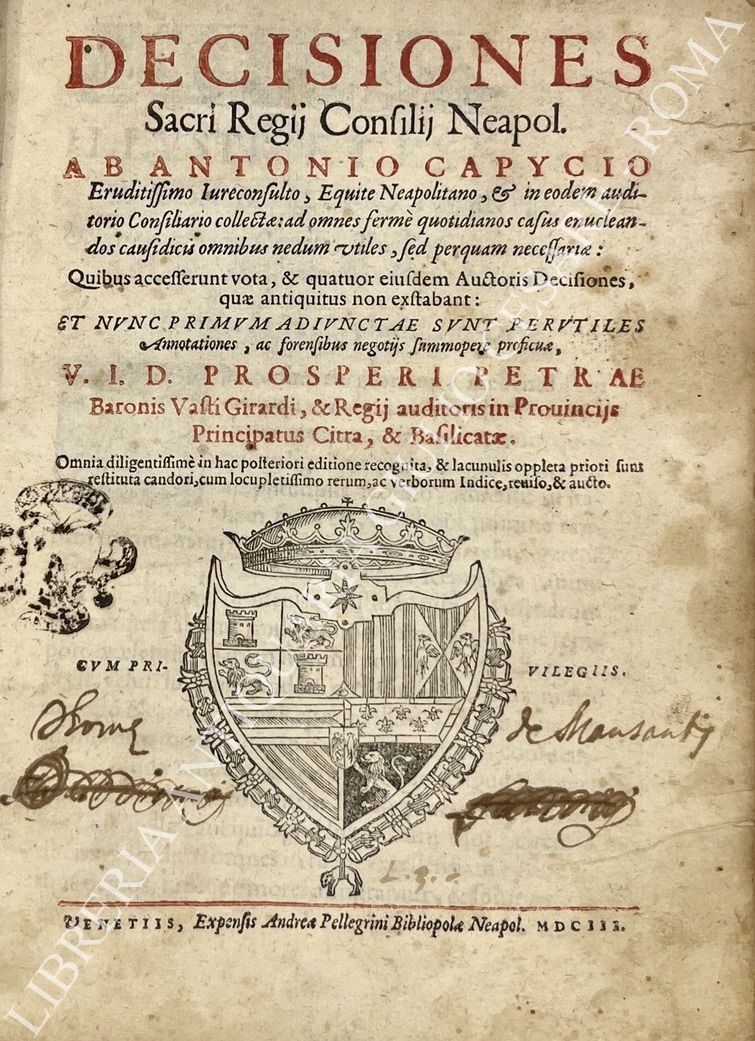 Decisiones Sacri Regij Consilij Neapol 