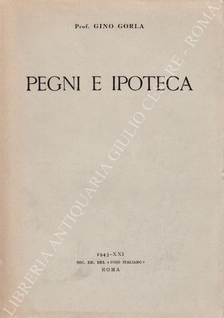 Pegni e ipoteca