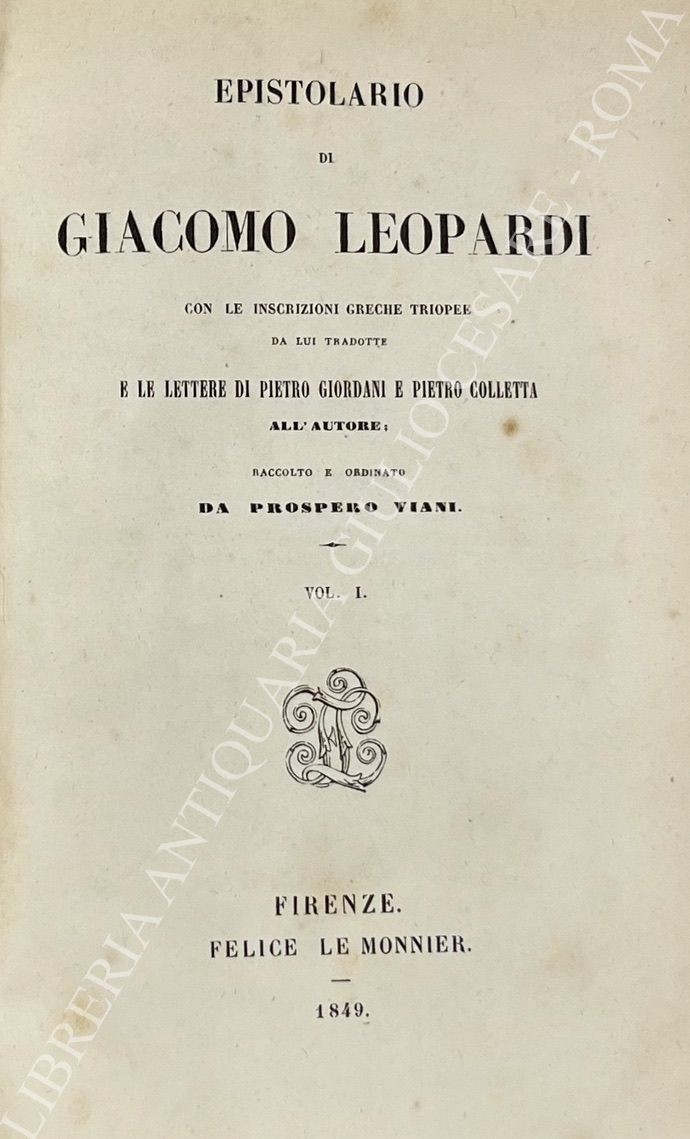 Epistolario. Con le iscrizioni greche triopee 