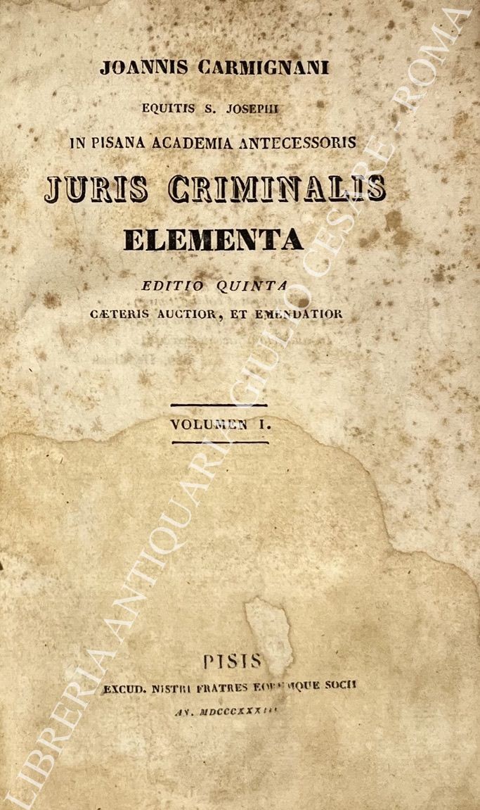 Juris criminalis elementa