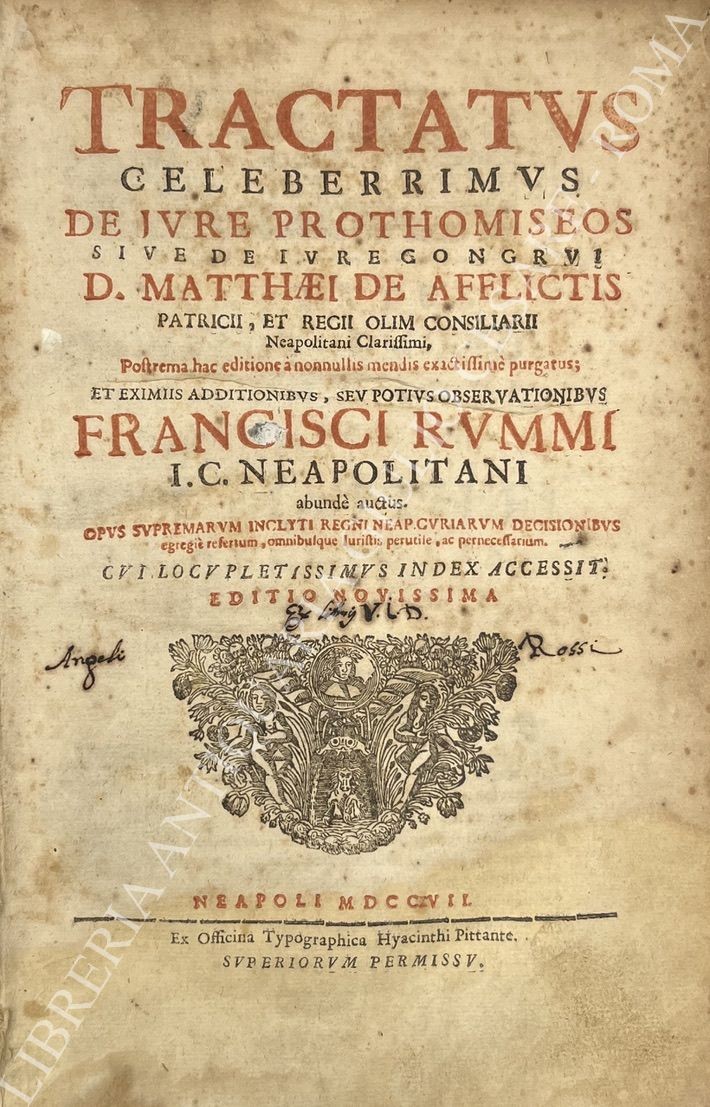 Tractatus celeberrimus de jure prothomiseos sive de jure congrui