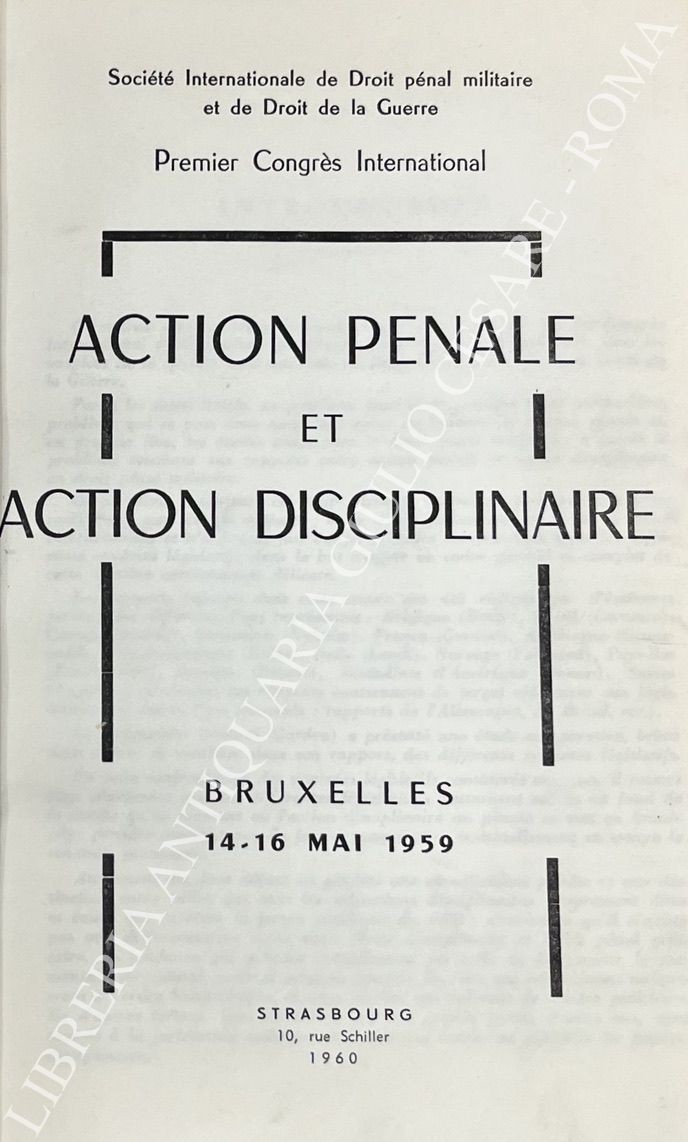 Action penale et action disciplinaire