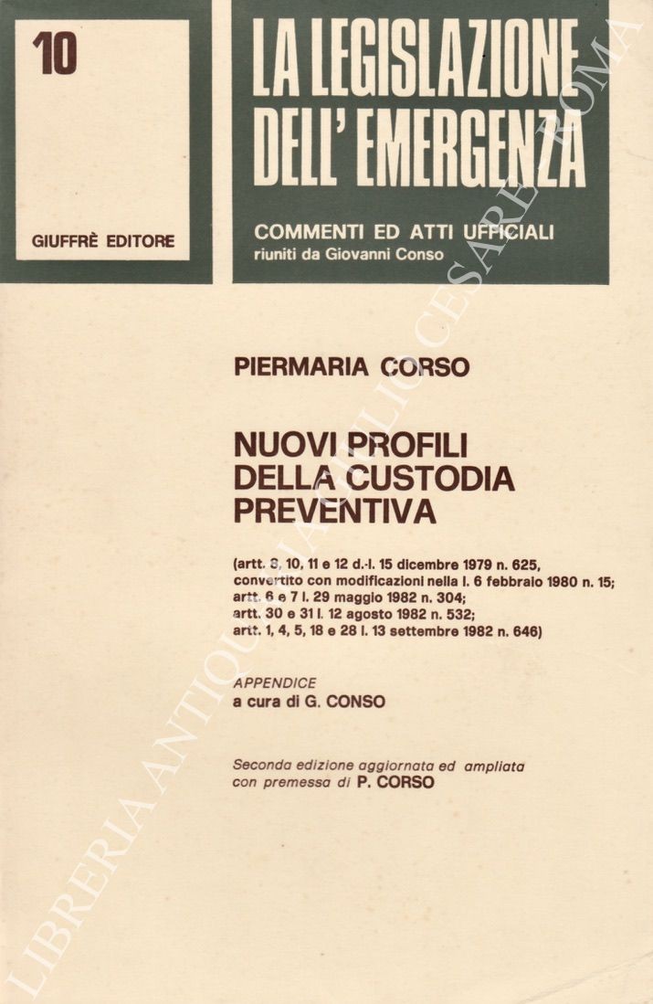 Nuovi profili della custodia preventiva