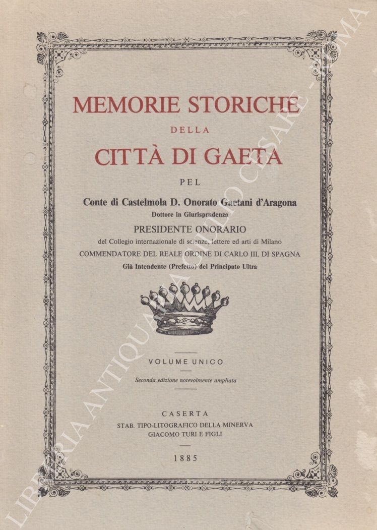 Memorie storiche della città di Gaeta