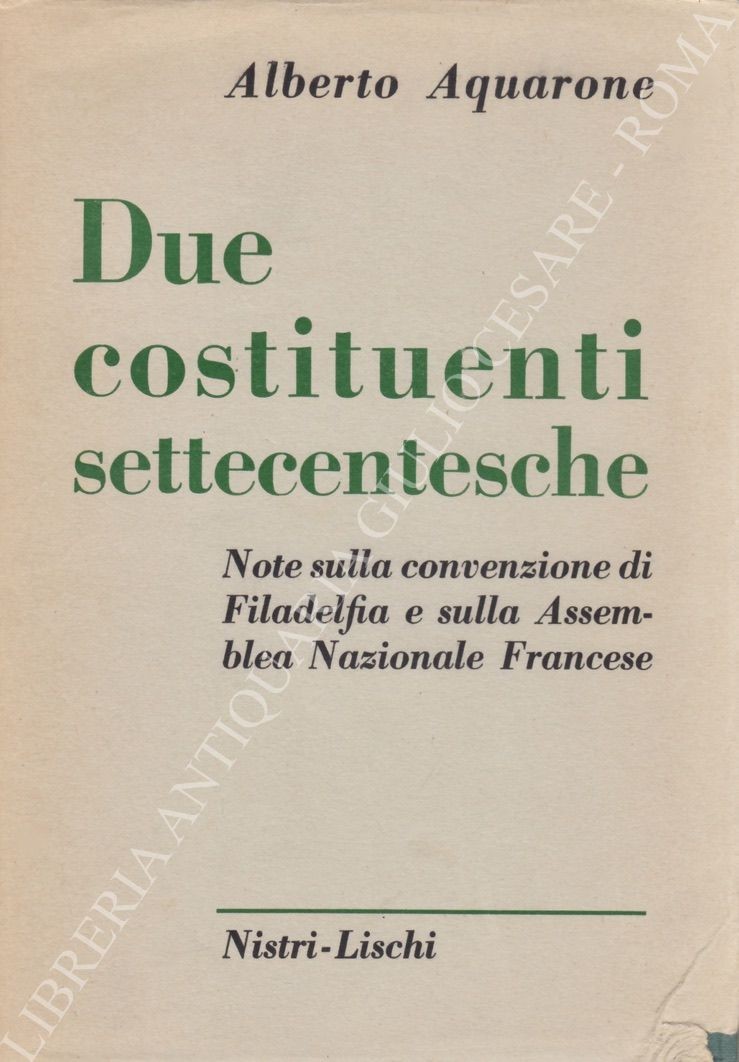 Due costituenti settecentesche