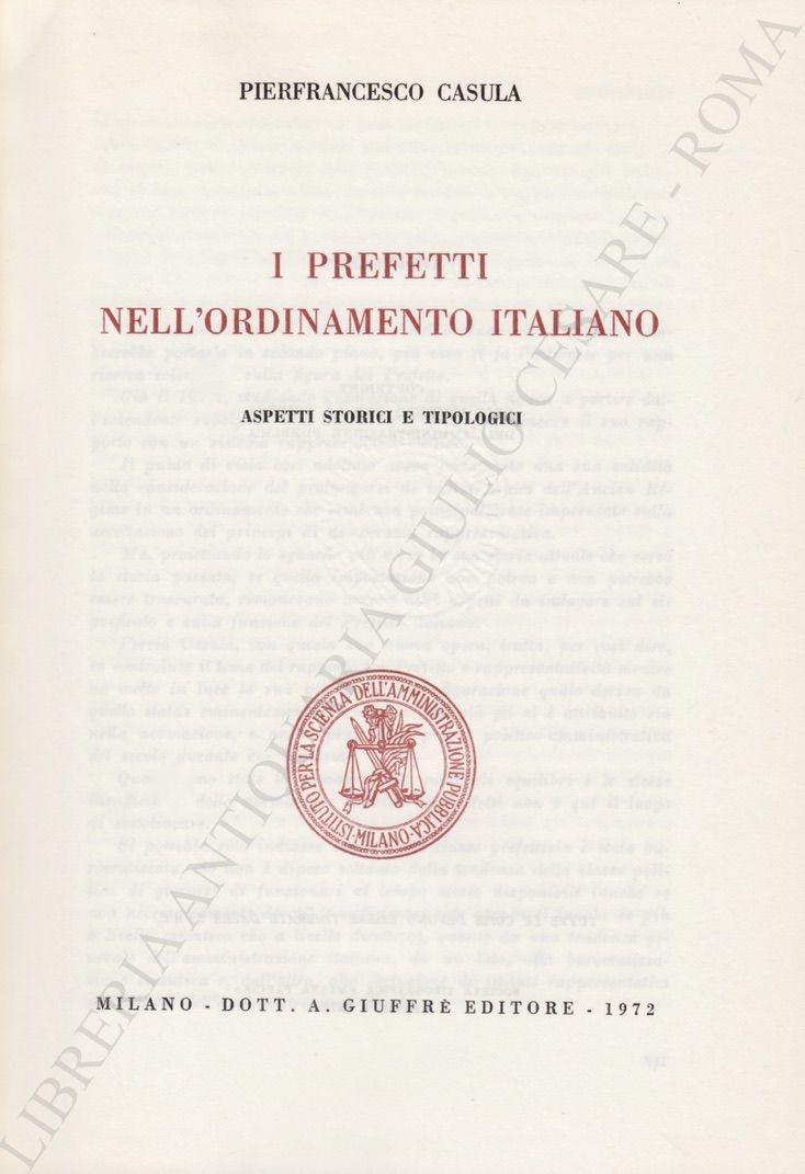 I prefetti nell'ordinamento italiano